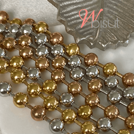 STAINLESS STEEL BALL BRACELETS / PULSERAS - 10MM