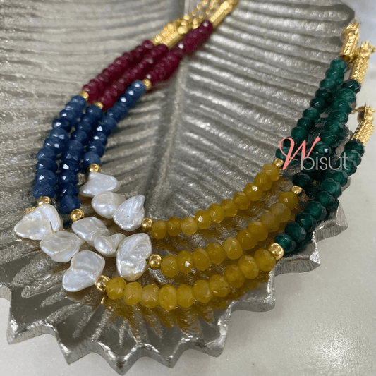 BRIGHT MULTICOLOR JADES NECKLACES