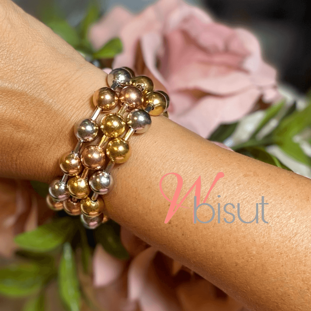 STAINLESS STEEL BALL BRACELETS / PULSERAS - 10MM