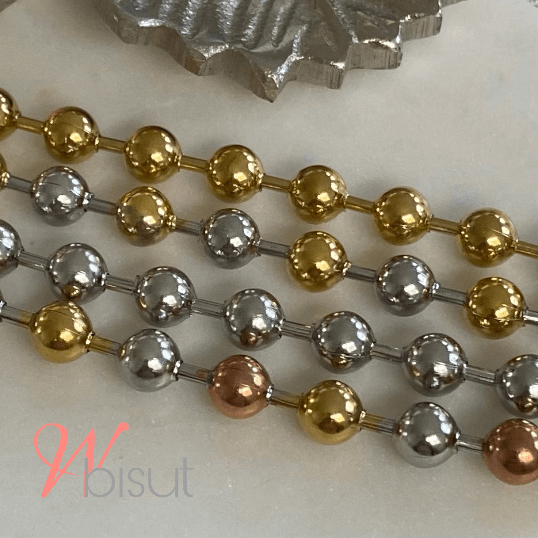 STAINLESS STEEL BALL BRACELETS / PULSERAS - 8MM