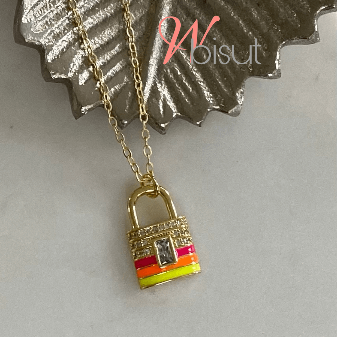 NEON PADLOCK NECKLACE