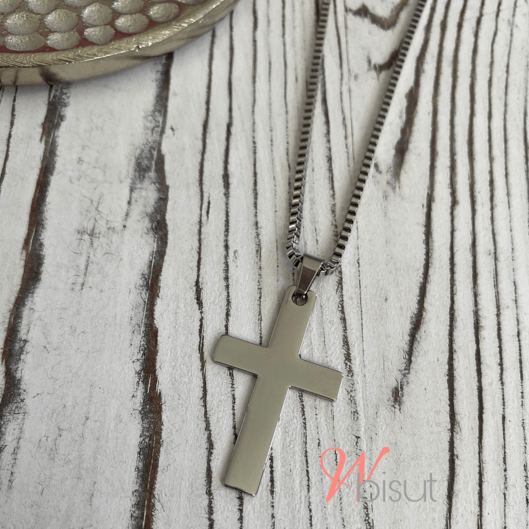 FLAT CROSS NECKLACE