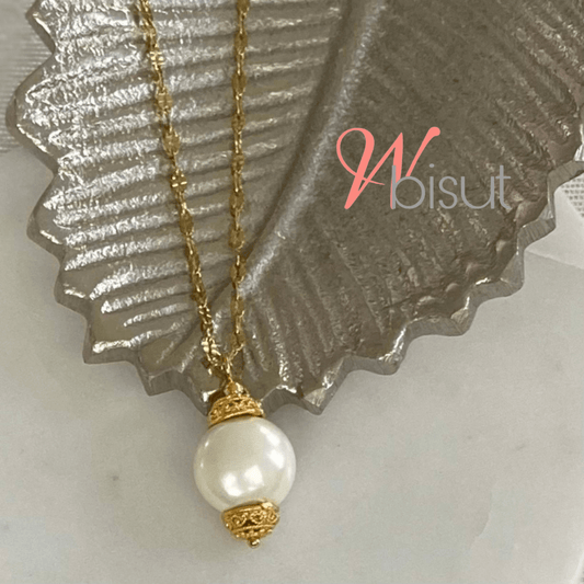 MOTHER-OF-PEARL OVAL NECKLACE