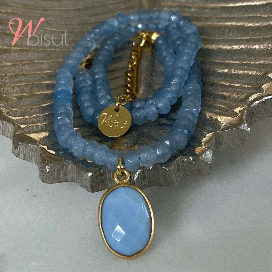 BABY BLUE JADES NECKLACE