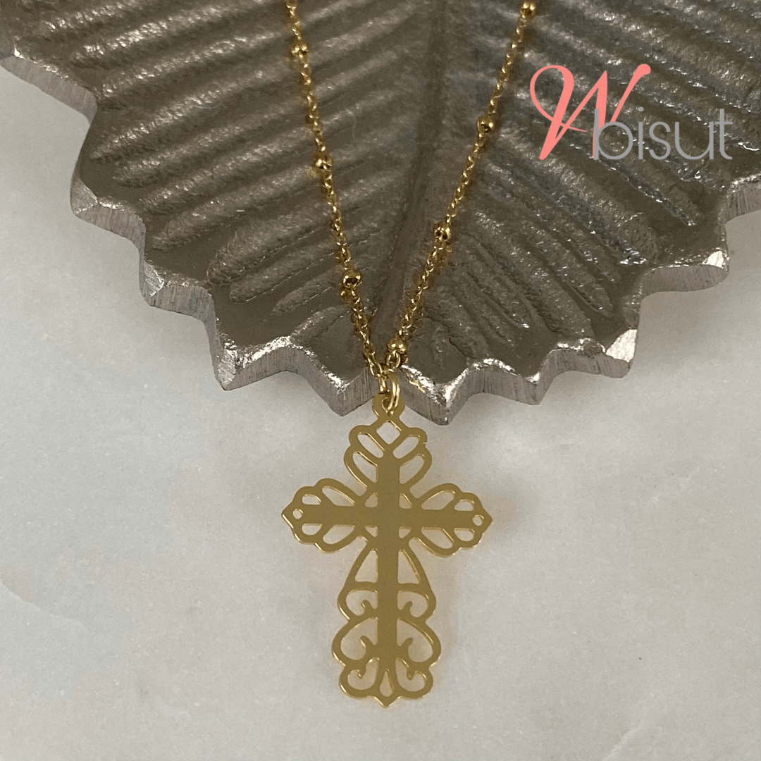 FLAT CROSS NECKLACE