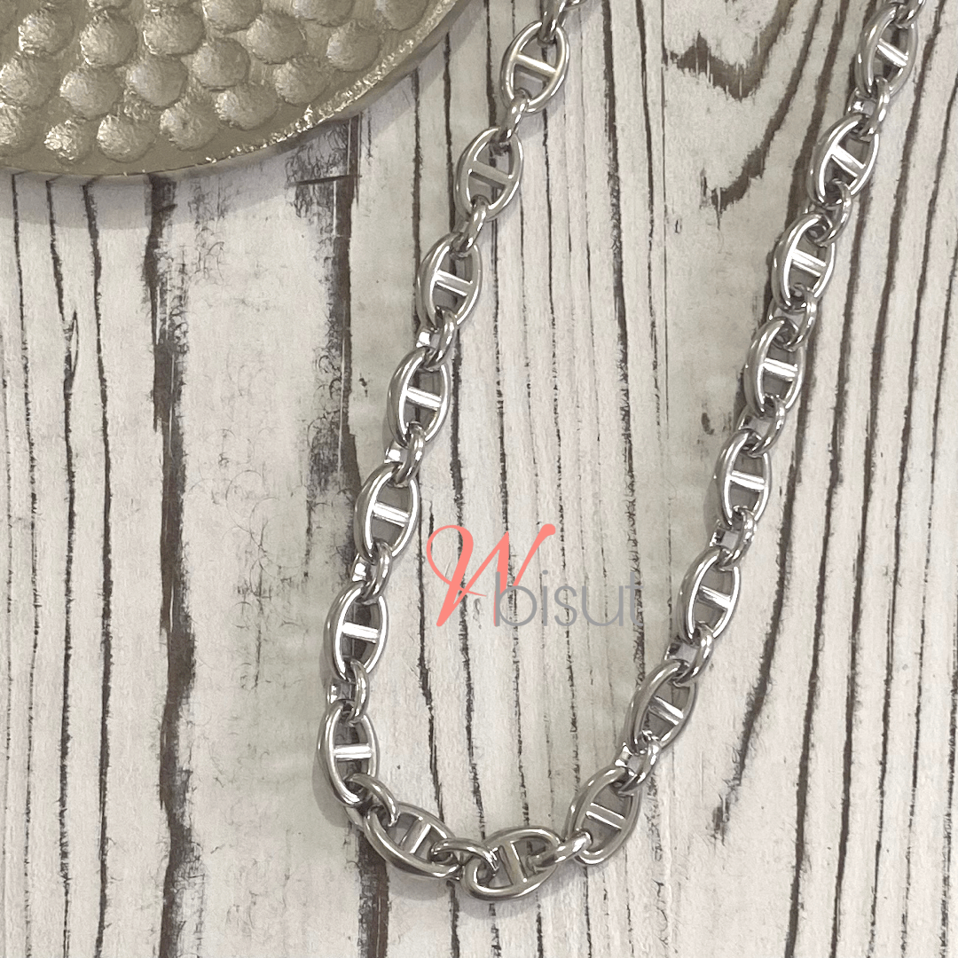 SILVER MARINER LINK NECKLACE