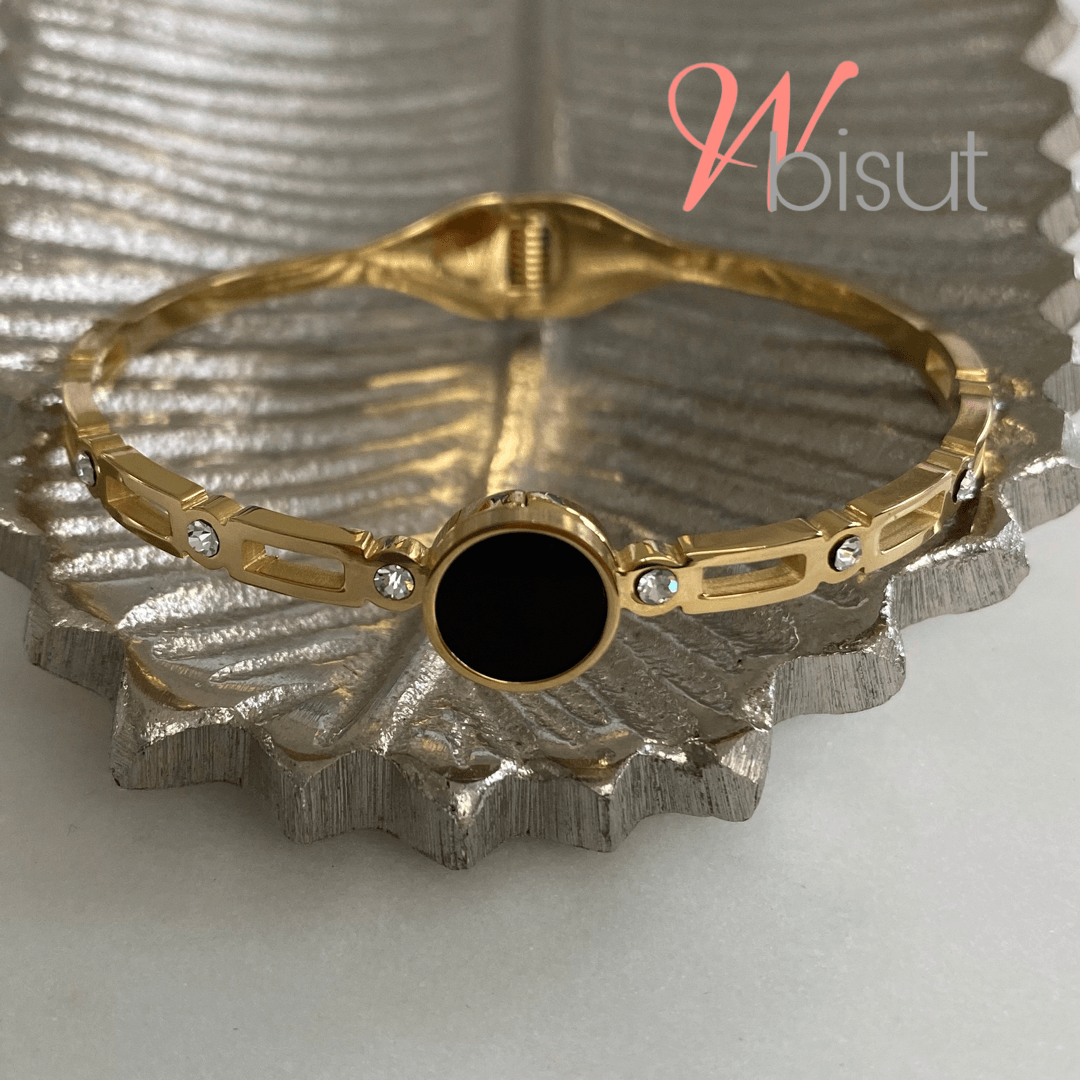 BLACK CIRCLE BRACELET